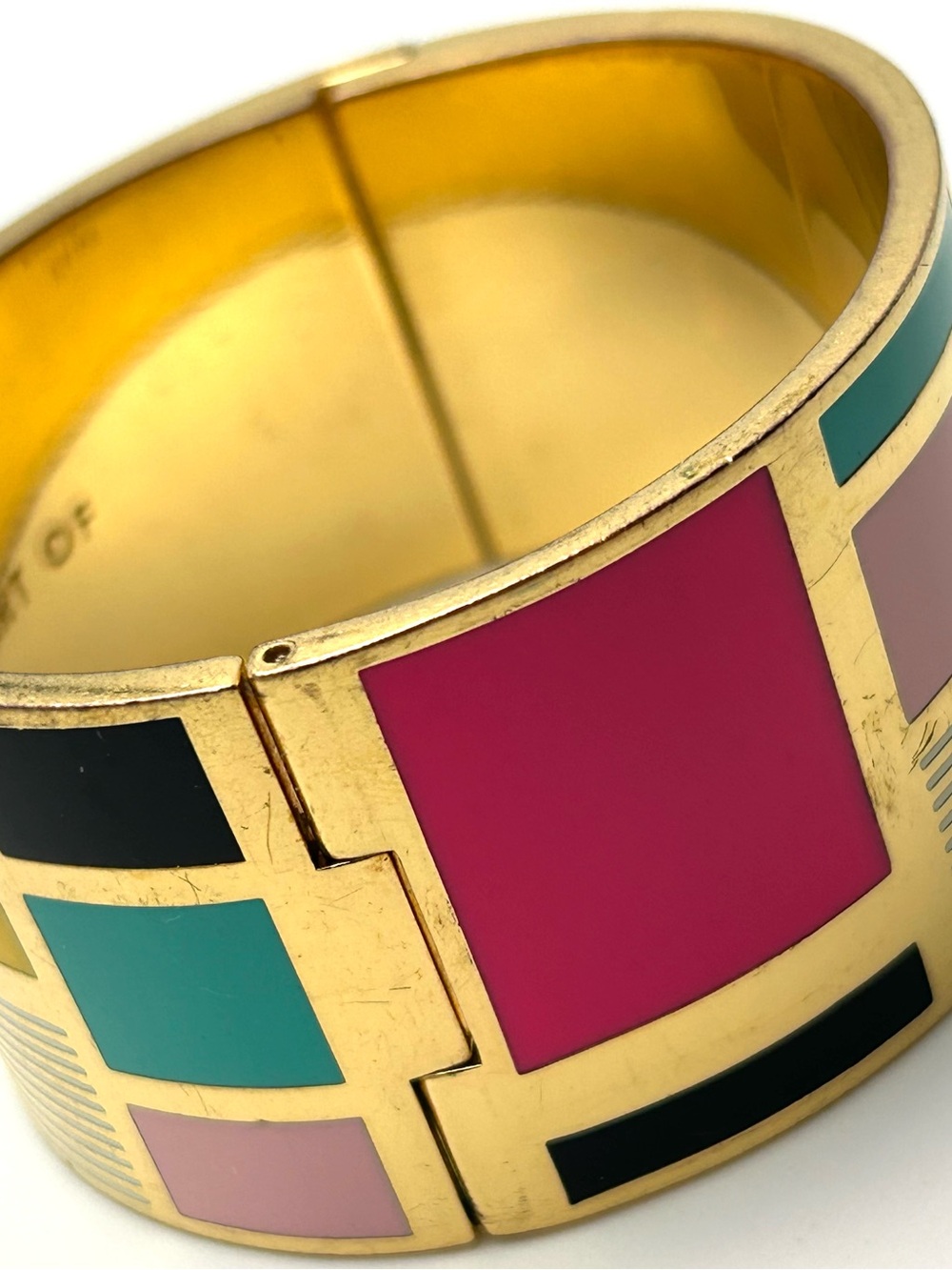 Kate Spade Be Art and Part Of Mondrian Collection Hinged Bangle Bracelet - Picture 2 of 5